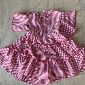 Kids Red Gingham Dress